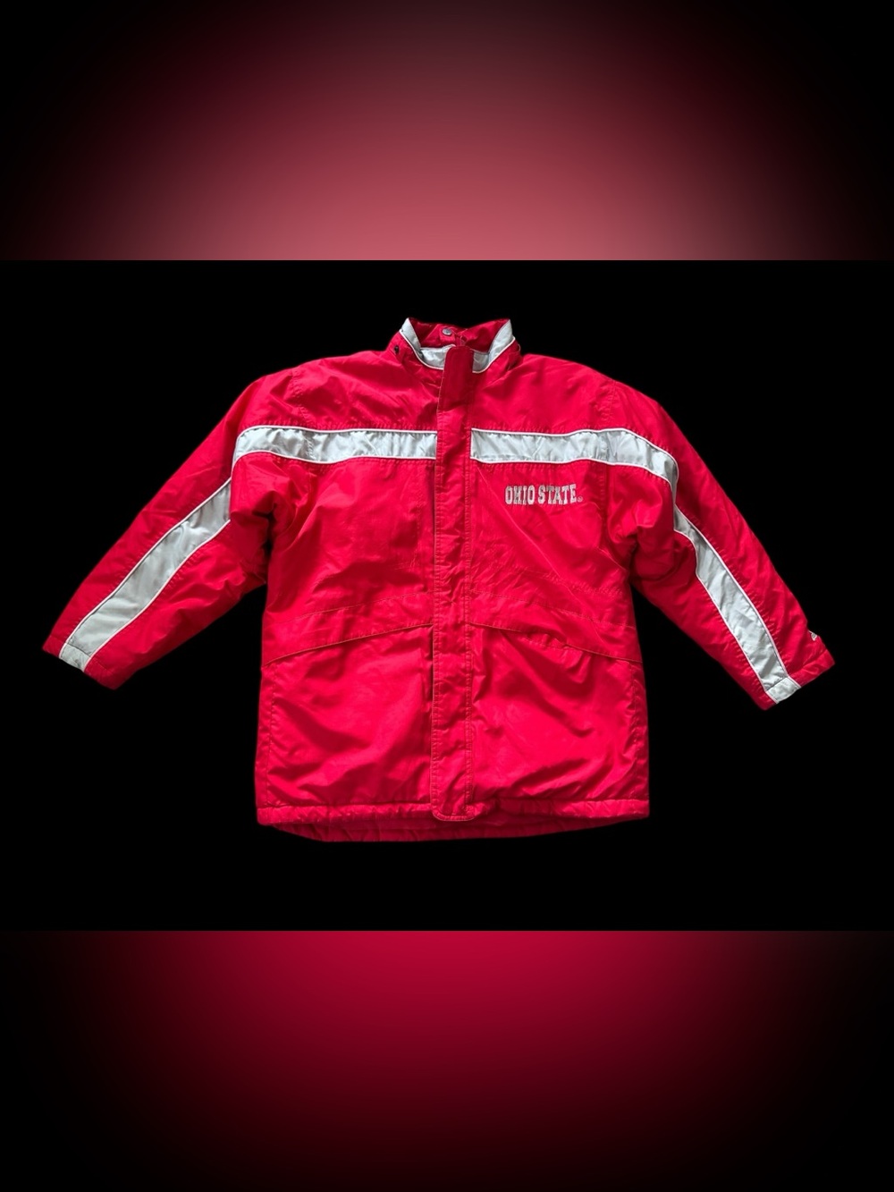 Vintage Starter Ohio State Buckeyes Jacket Youth L 14/16 Red OSU Football